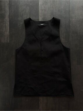 WE11DONE Black Tank Top